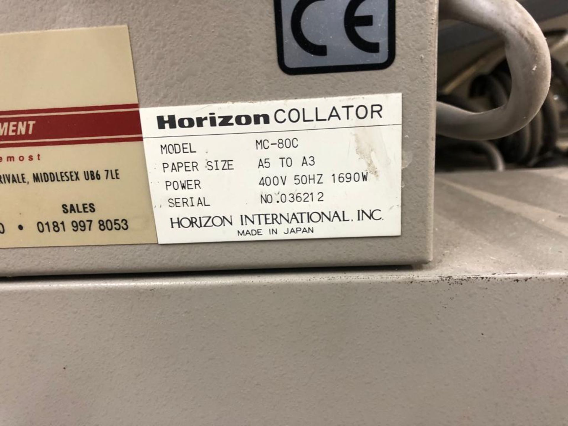 Horizon Booklet Line comprising MC-80C collator, S - Image 4 of 9