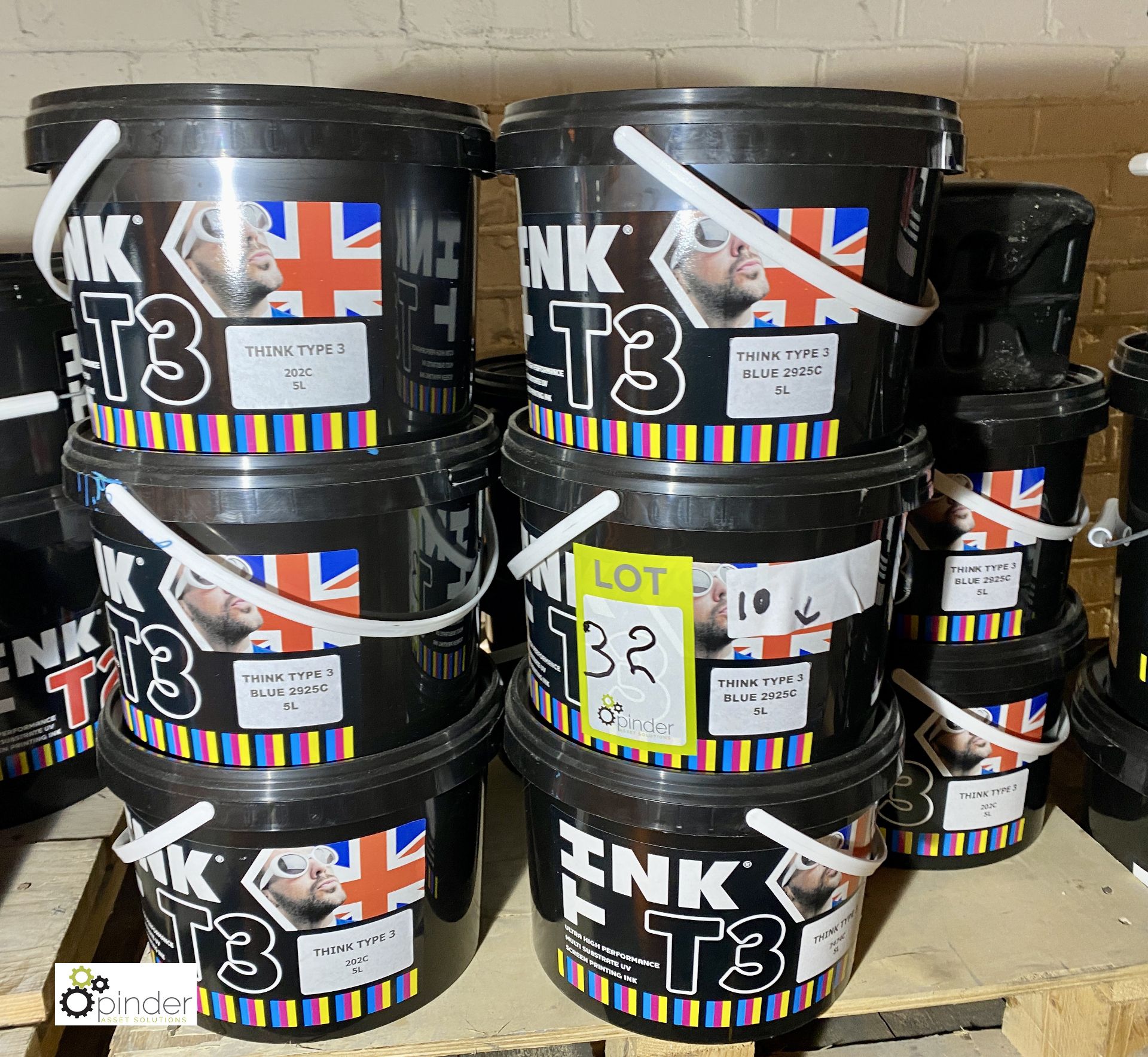 12 tubs Think Type 3 Blue Ink, 5litres (please note there is a lift out fee of £5 plus VAT on this