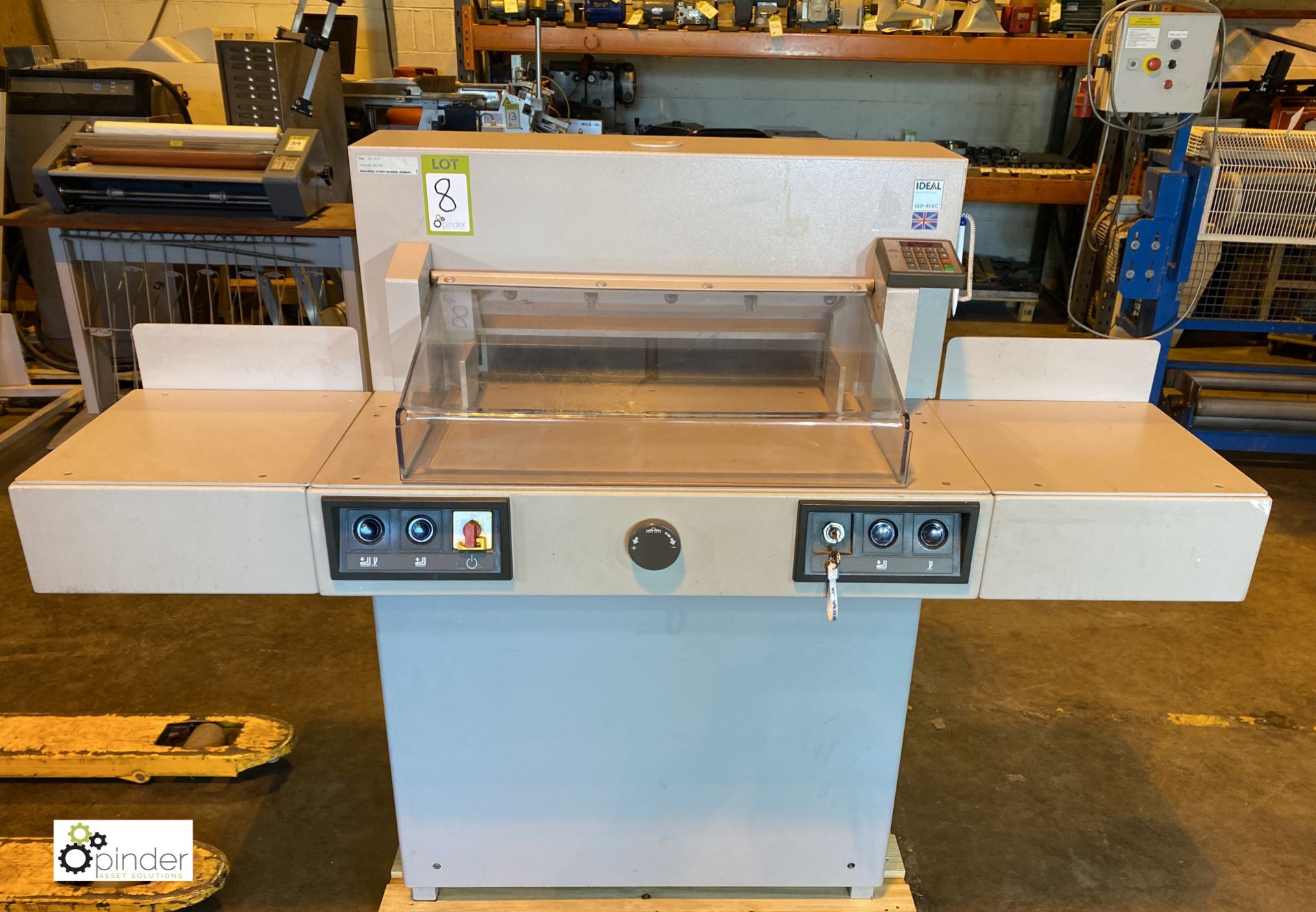 Ideal 5221-95EC Guillotine, 52cm, 240volts, serial number 5221-9049, with 11 cutting sticks, - Image 2 of 10