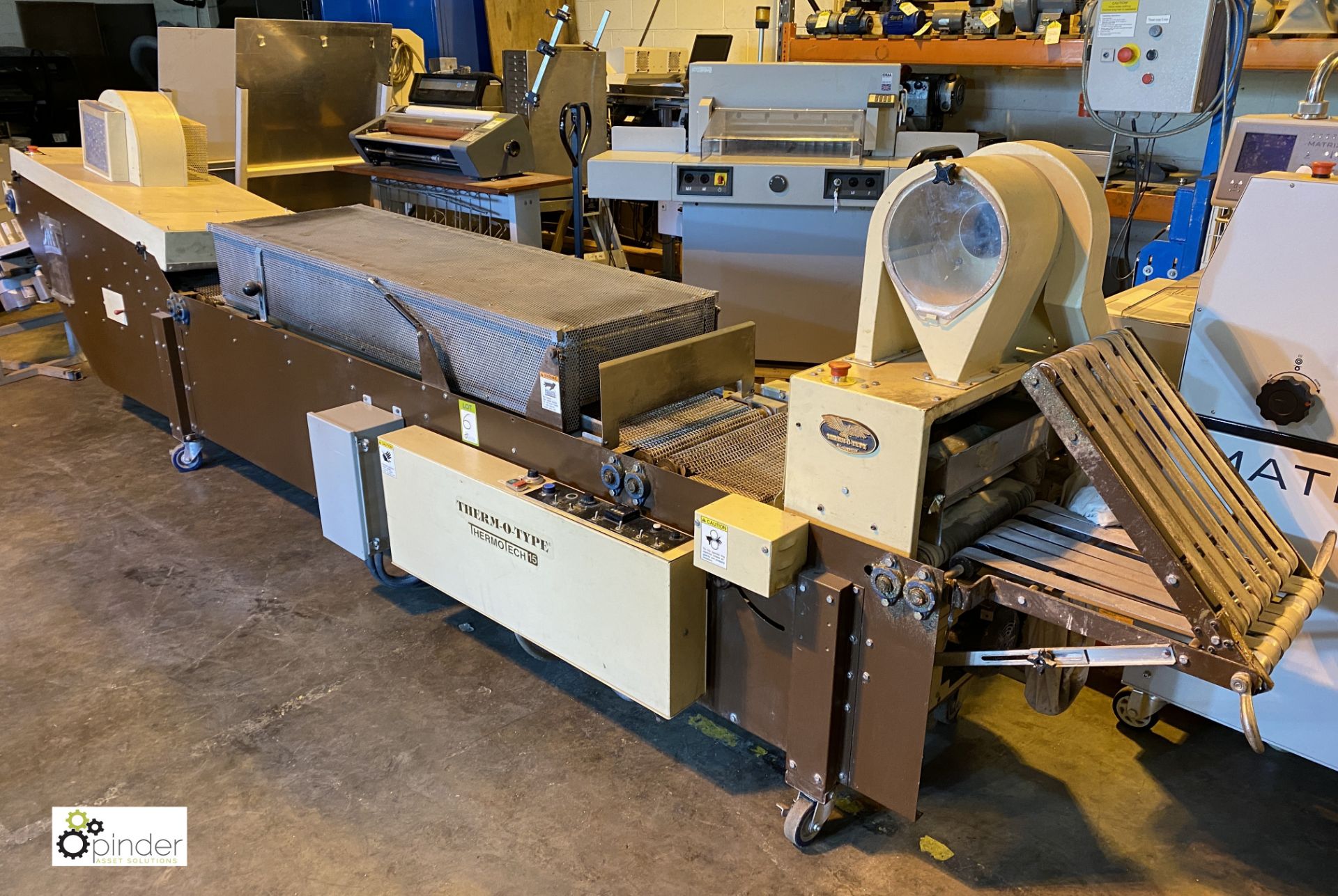 Therm-o-Type Thermotech 15 Flittering Line, 400mm belt width, 380/440volts, 3-phase, serial number - Image 2 of 10