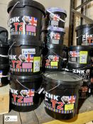 3 tubs Think Type 2 Magenta Ink, 10litres, 3 tubs Think Type 2 Yellow Ink, 10litres and 2 tubs Think