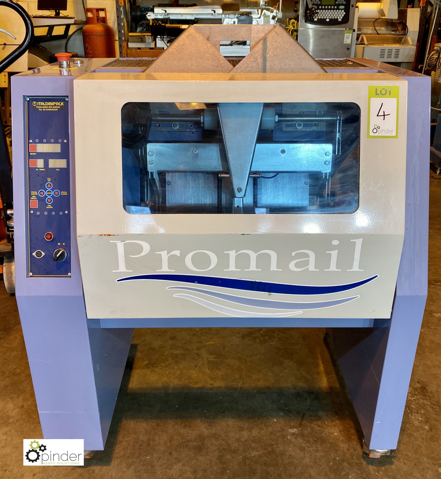 Italibipack Promail Speed Bag V Bagging Machine, 240volts, serial number 372 (please note there is a