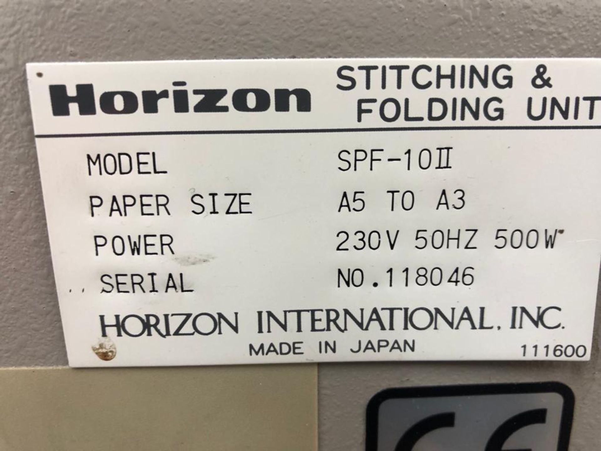 Horizon Booklet Line comprising MC-80C collator, S - Image 7 of 9