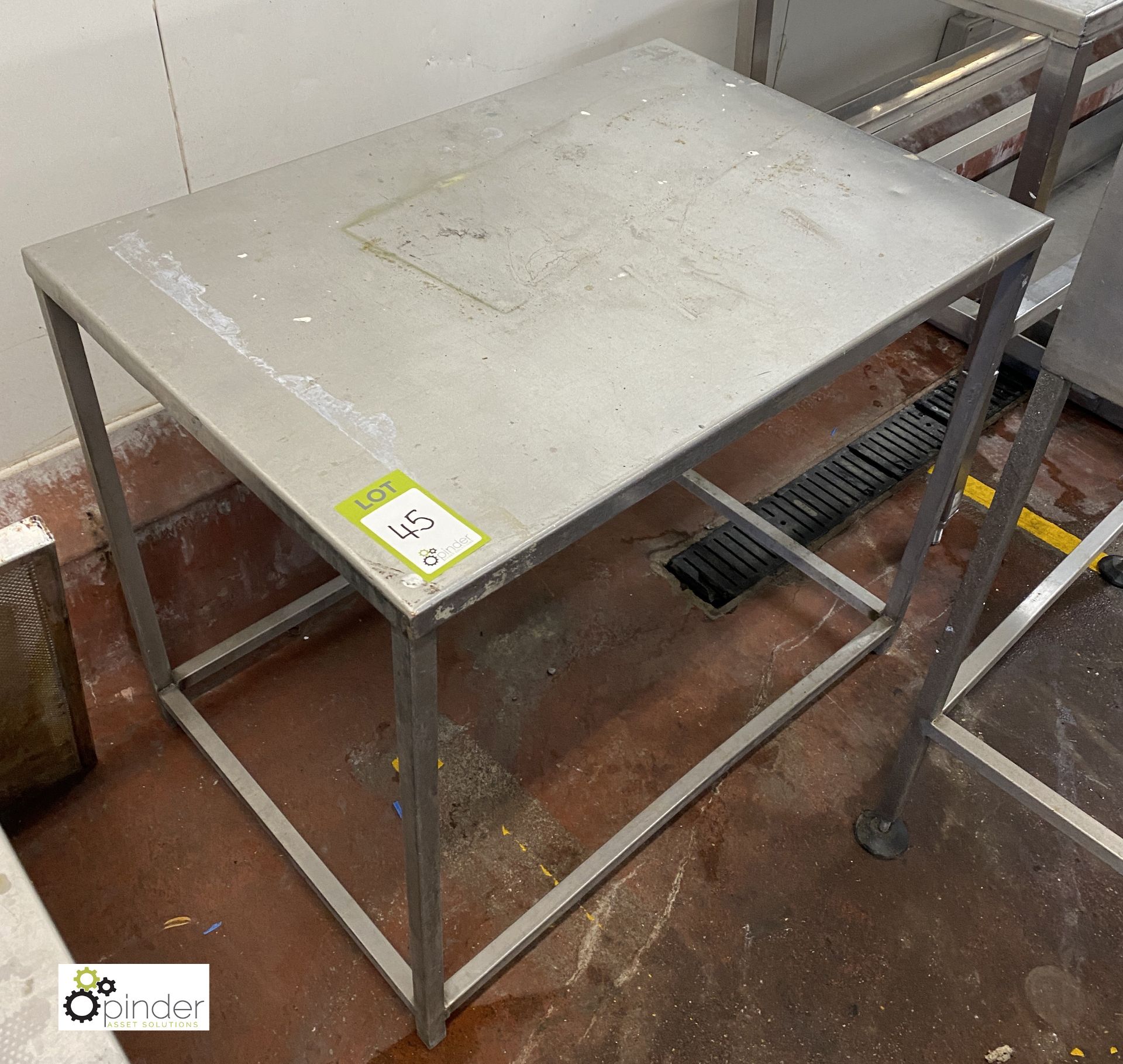 Stainless steel Preparation Table, 910mm x 610mm x 720mm (please note there is a lift out fee of £ - Image 2 of 2