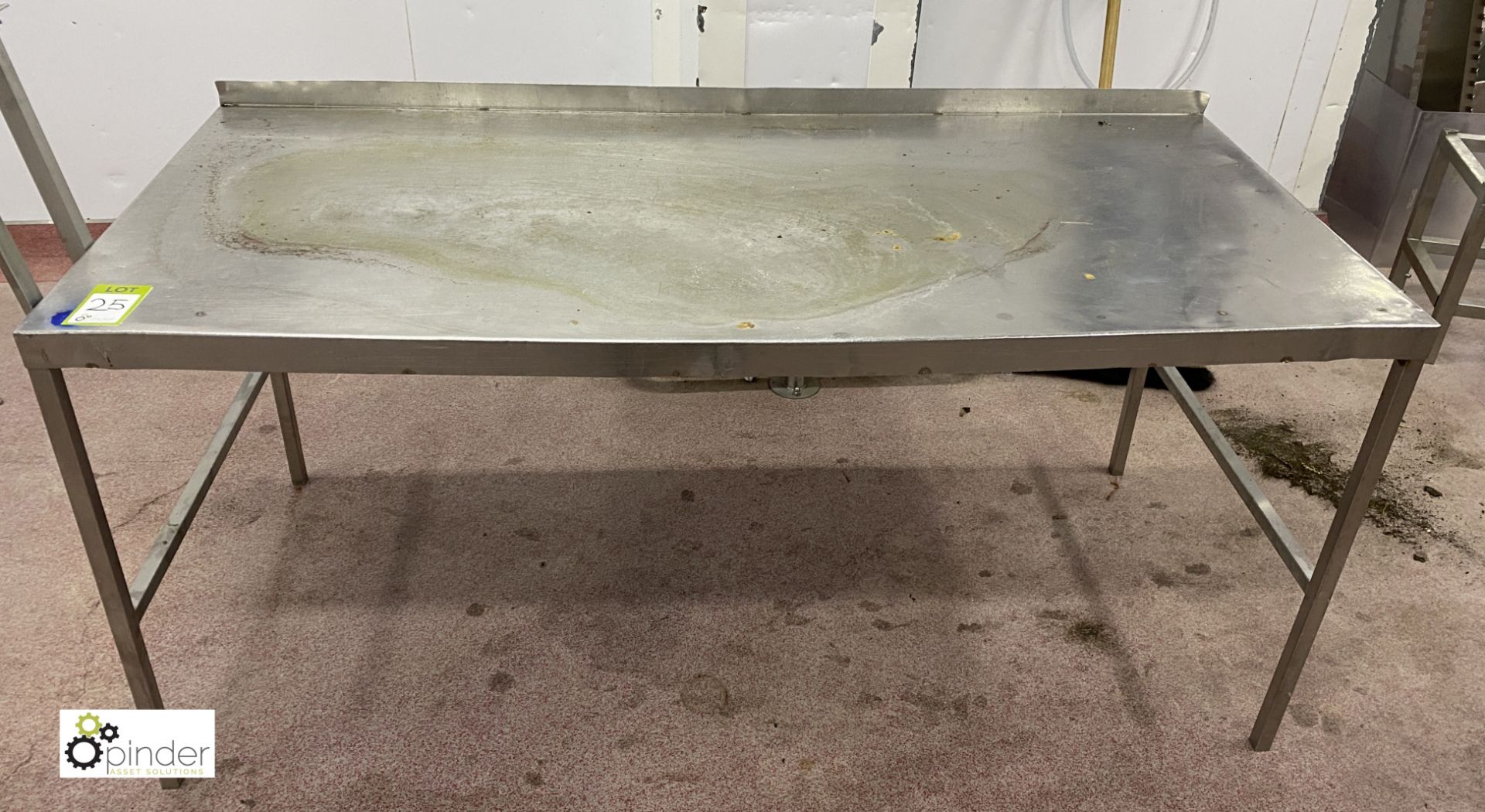 Stainless steel Preparation Table, 1720mm x 760mm x 790mm (please note there is a lift out fee of £5 - Image 2 of 3