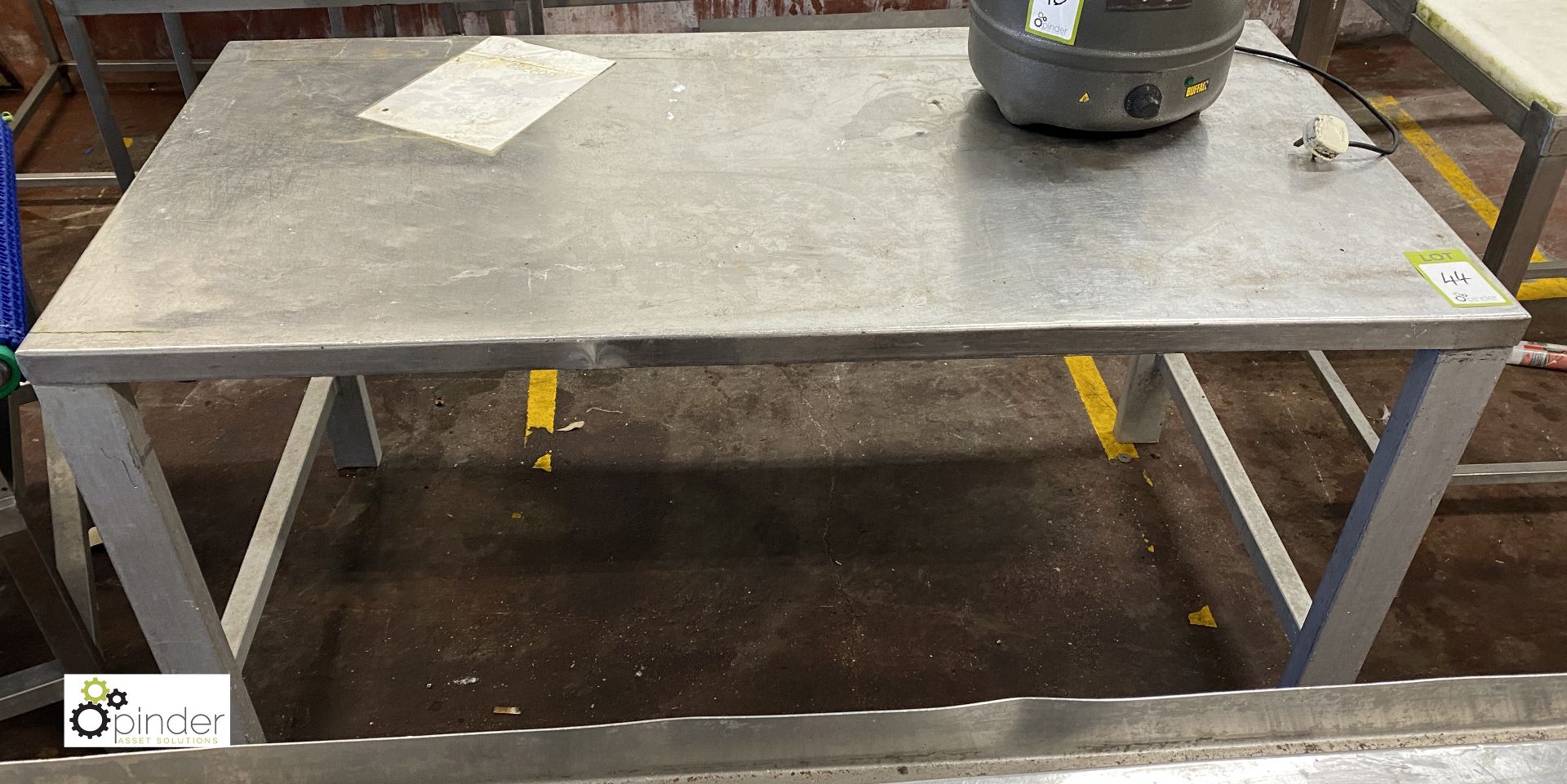 Stainless steel Preparation Table, 1530mm x 770mm x 810mm (please note there is a lift out fee of £5 - Image 2 of 2