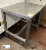 Stainless steel Side Table, 600mm x 500mm x 630mm (please note there is a lift out fee of £5 plus