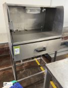 Stainless steel Workstation, 730mm x 500mm x 1440mm, with light and drawer (please note there is a