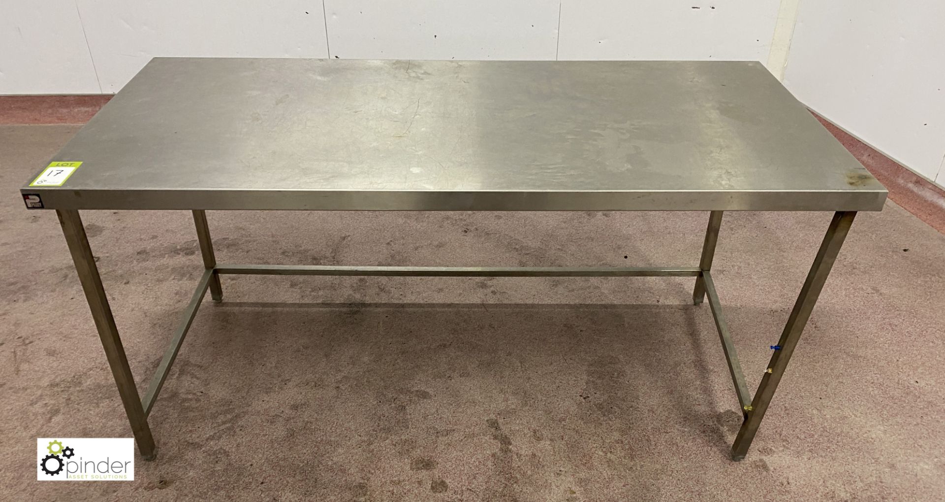 Parry stainless steel Preparation Table, 1790mm x 795mm x 880mm (please note there is a lift out fee - Image 2 of 4