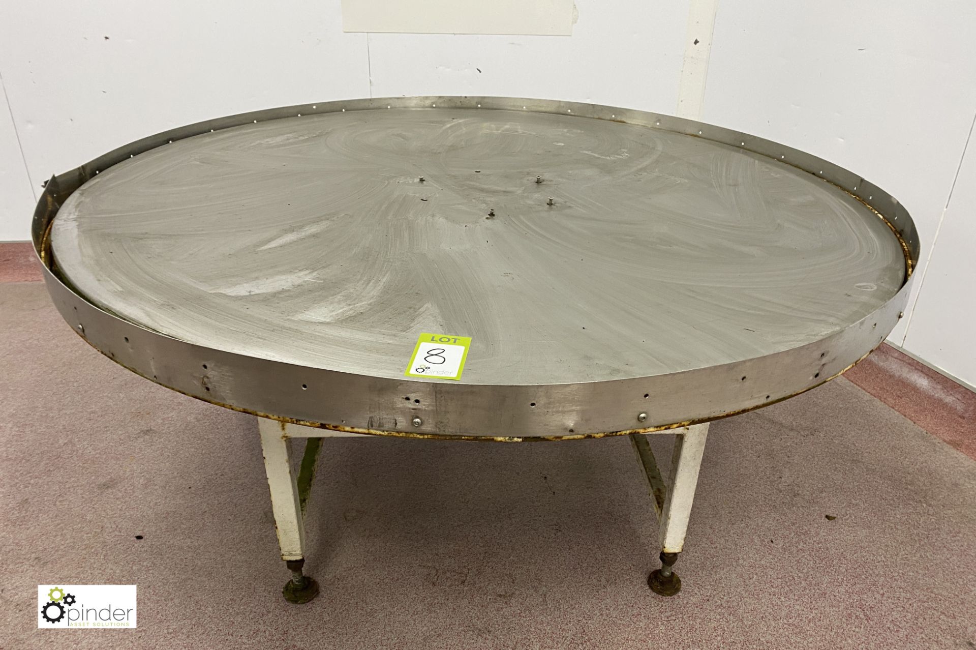 Stainless steel Lazy Susan, 1480mm diameter x 700mm high (please note there is a lift out fee of £10