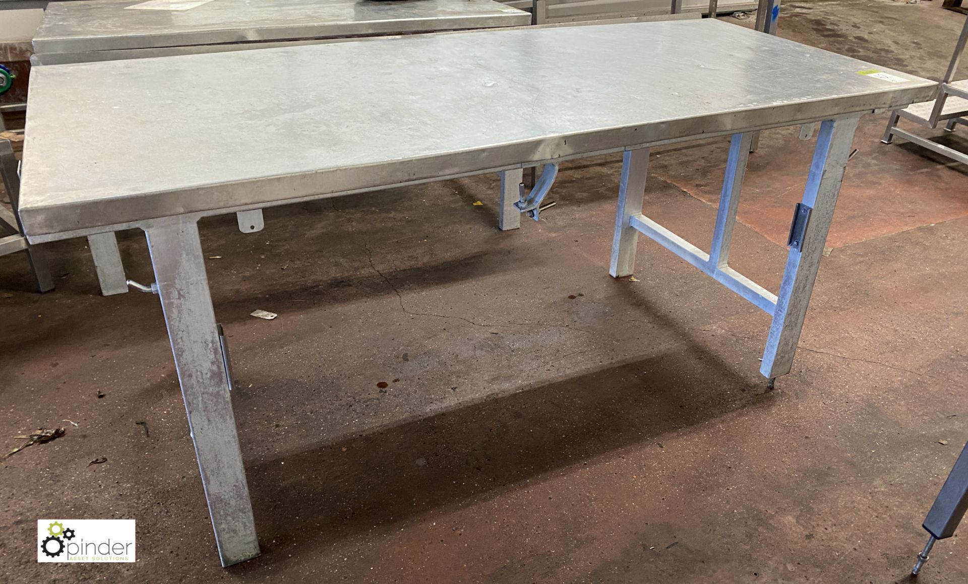 Stainless steel Preparation Table, 1820mm x 750mm x 820mm, with spare top (please note there is a