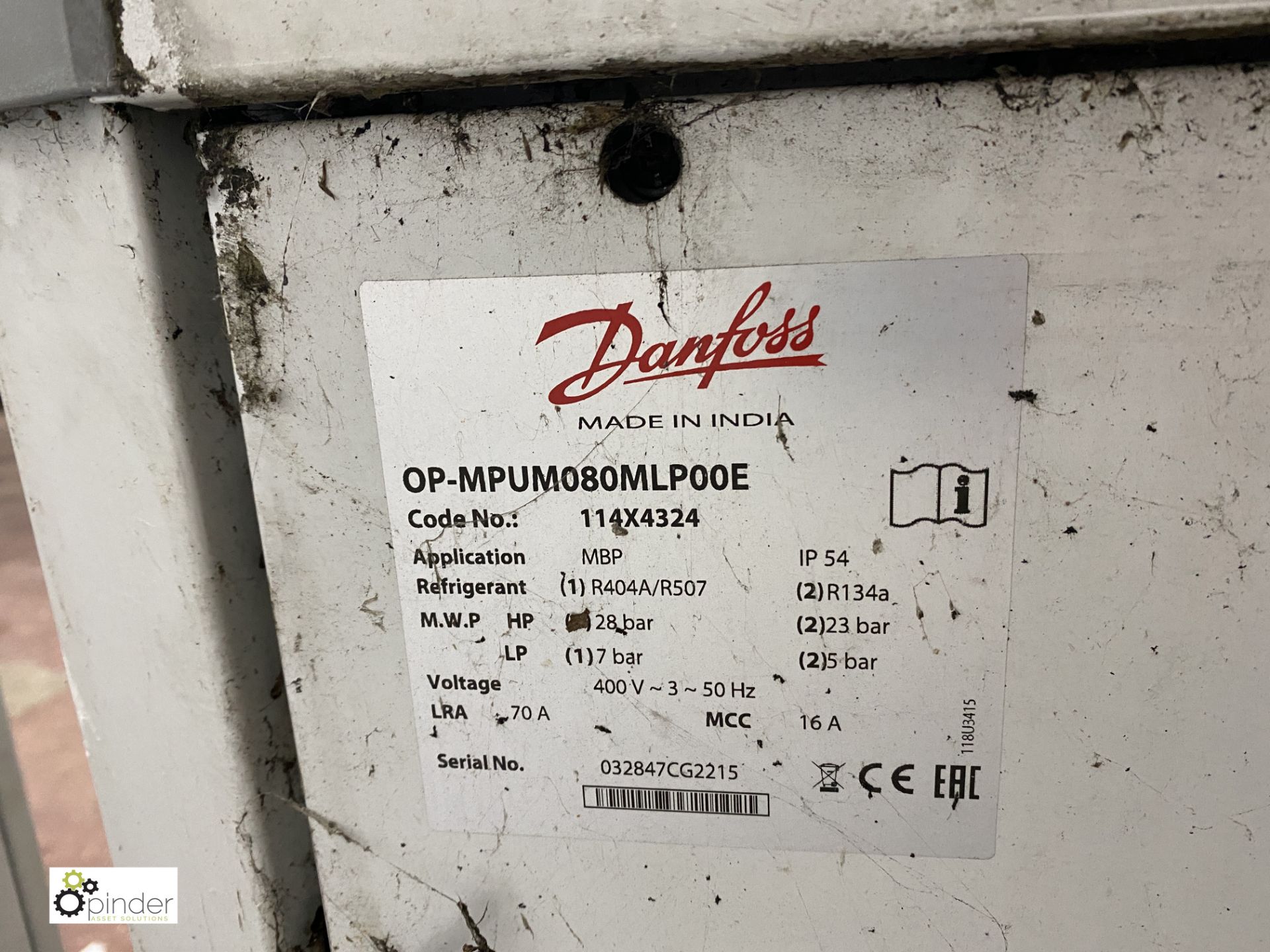 Danfoss OP-MPUM080MLP00E single fan Condensing Unit (please note there is a lift out fee of £10 plus - Image 4 of 4