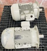2 Siemens Electric Motors, 3.3kw (please note ther