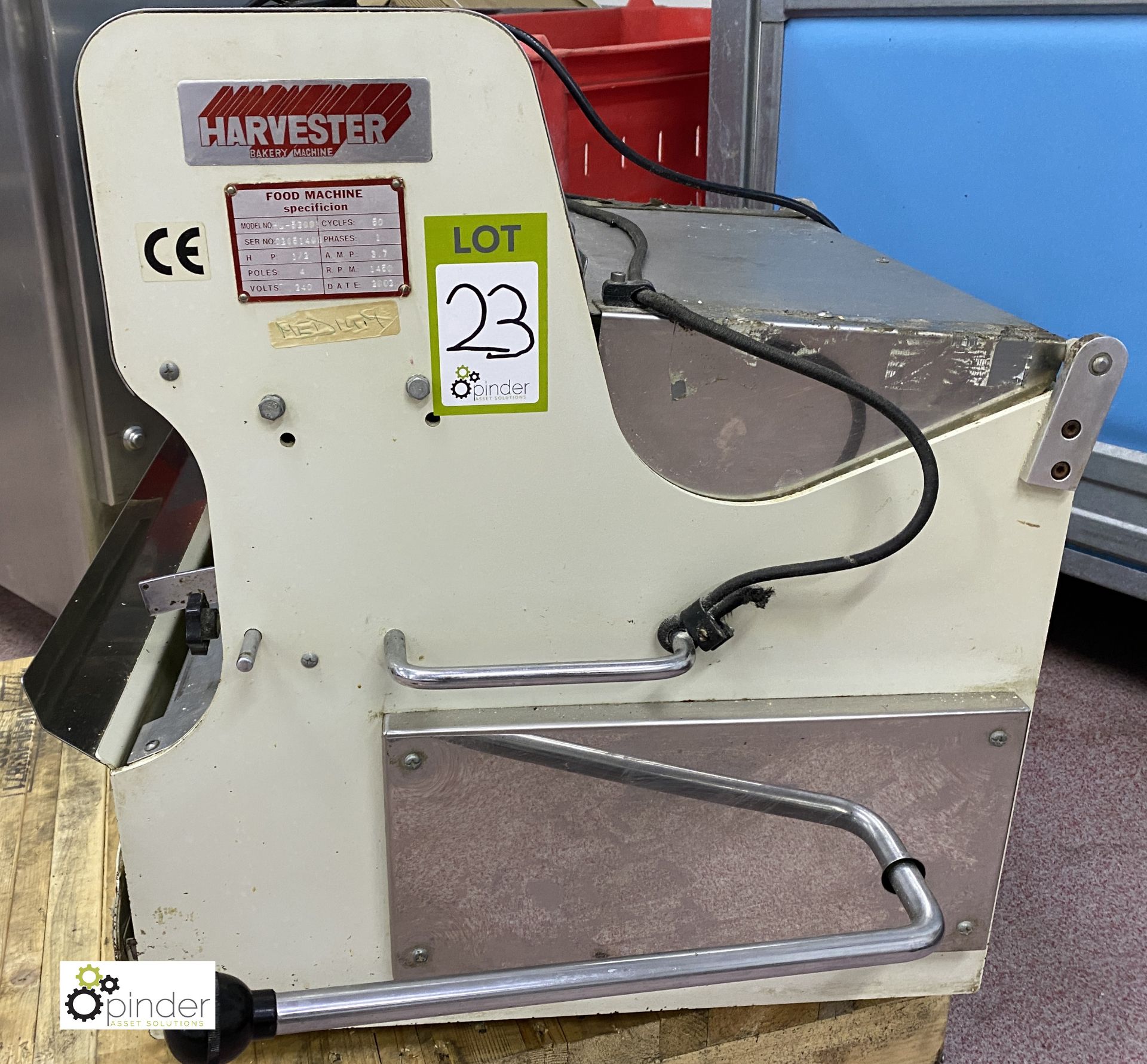 Harvester HL-5200 Bread Slicer, 240volts, serial number 02051408 (please note there is a lift out - Image 2 of 4