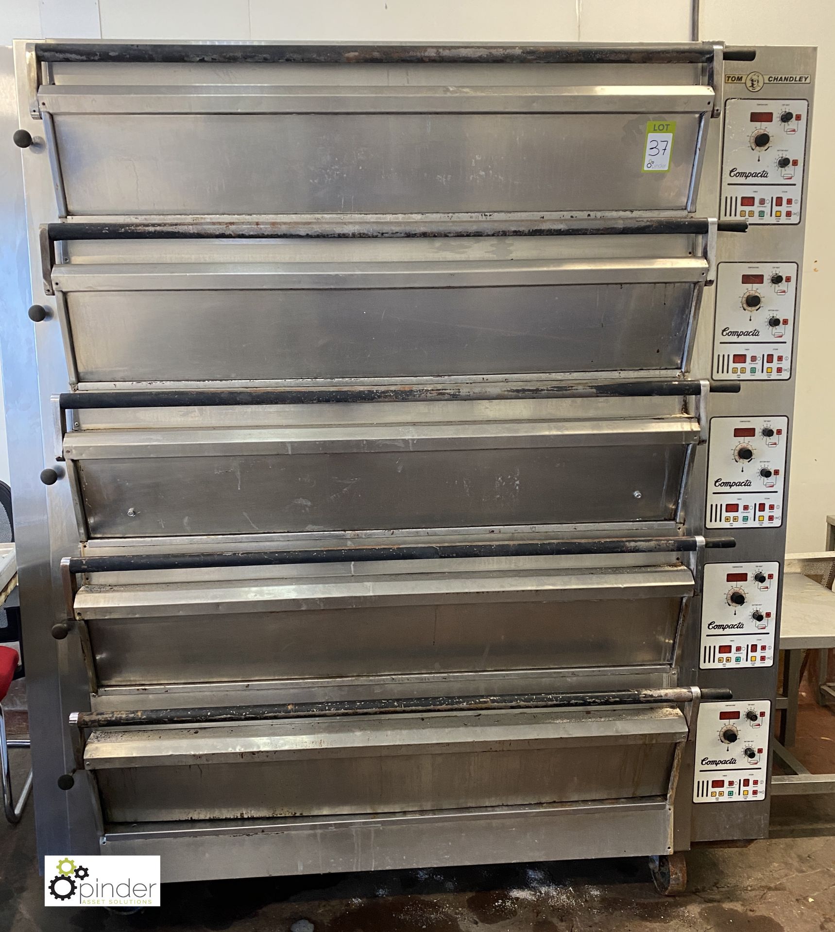 Tom Chandley Compacta 5-deck Oven, 400volts, 1880mm wide x 1460mm deep x 2200mm high (please note