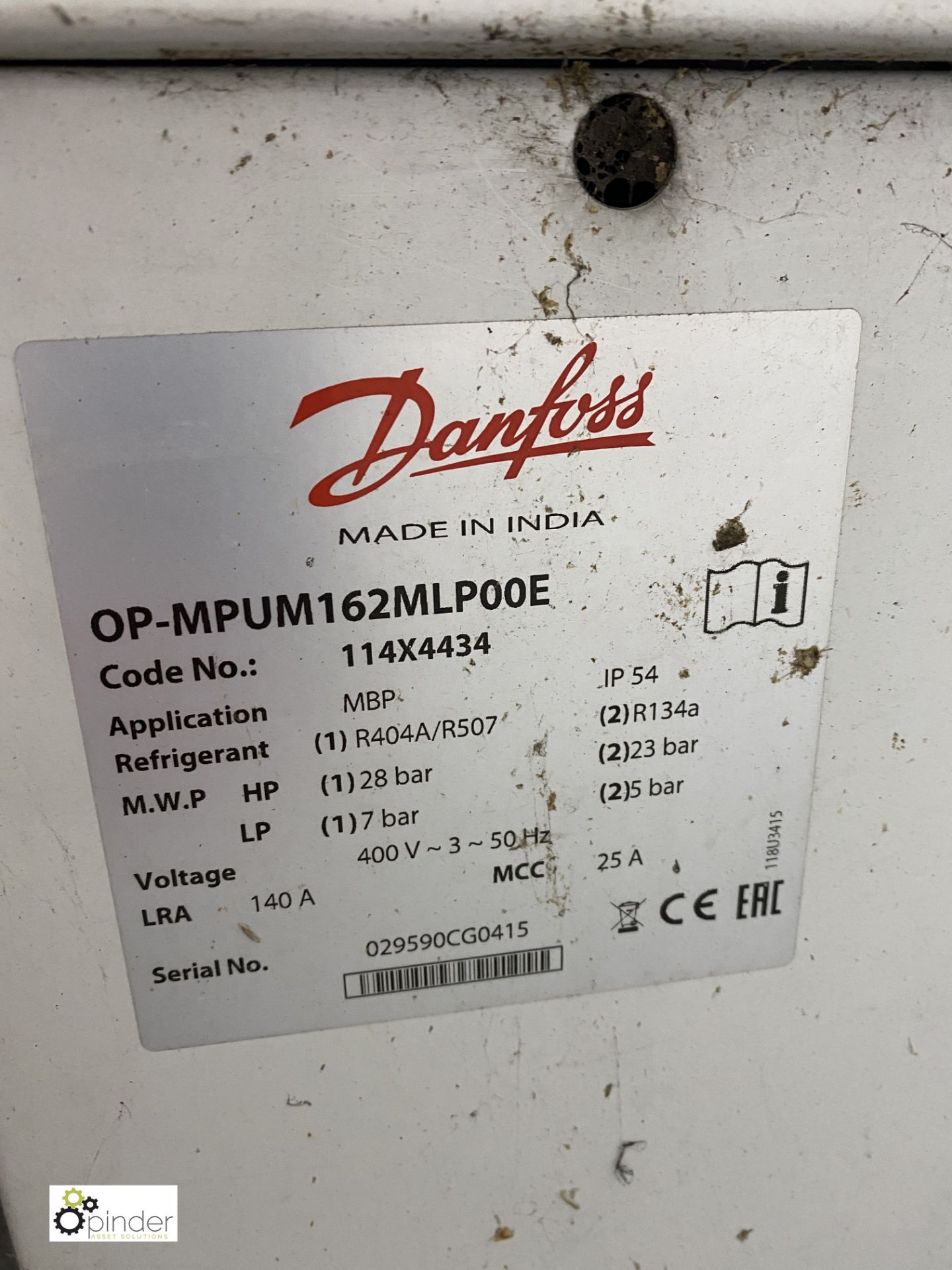 Danfoss OP-MPUM162MLP00E twin fan Condensing Unit (please note there is a lift out fee of £10 plus - Image 4 of 4