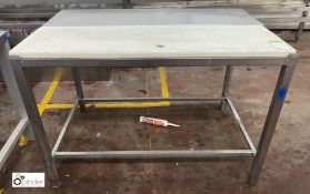 Stainless steel Butchery Table, 1220mm x 760mm x 860mm (please note there is a lift out fee of £5