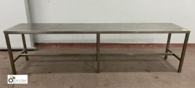 Stainless steel Preparation Table, 3000mm x 600mm x 790mm (please note there is a lift out fee of £5