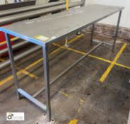 Stainless steel Preparation Table, 2000mm x 560mm x 890mm (please note there is a lift out fee of £5