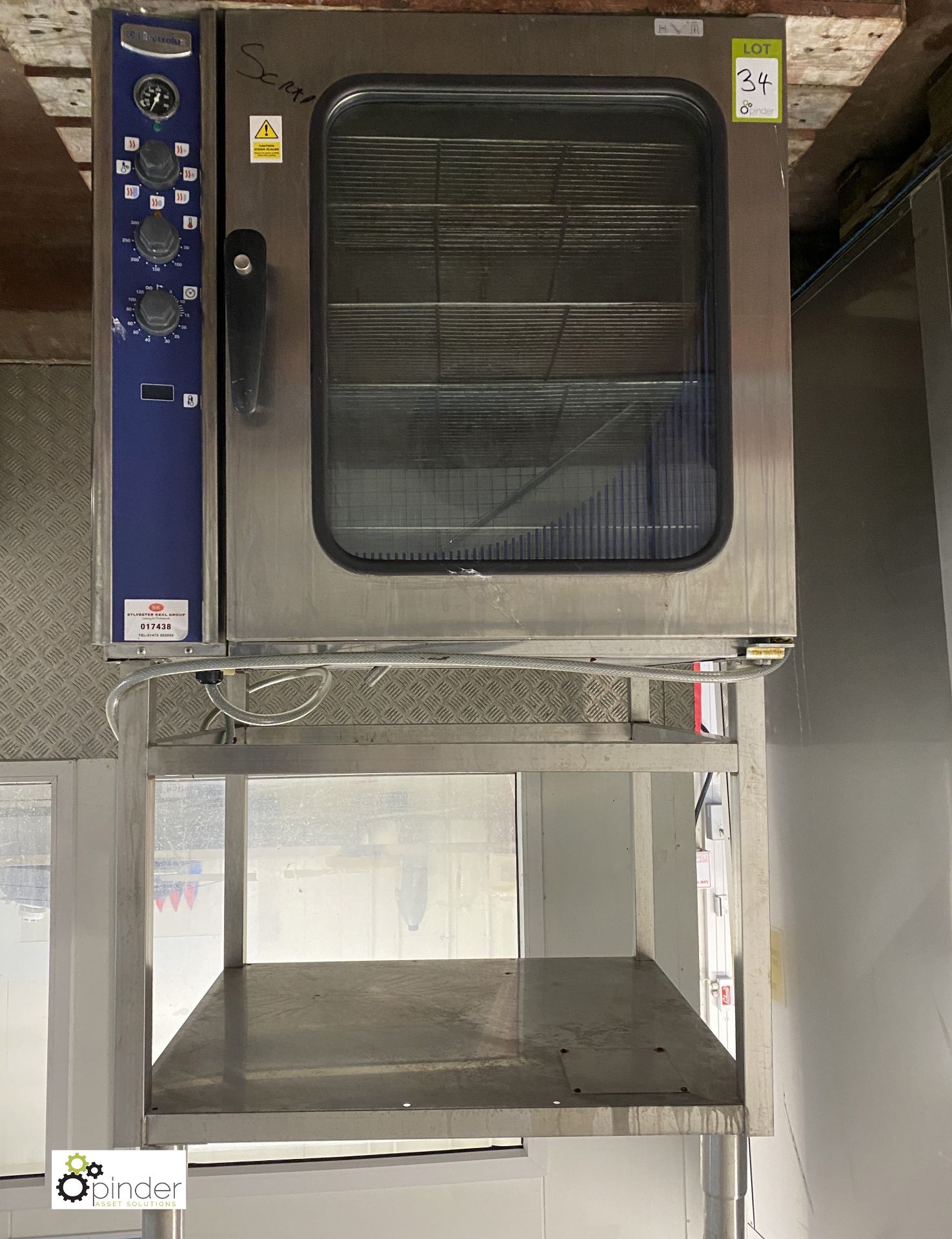 Electrolux ECFE 101-0 Combi Oven, 400volts, year 2005, with stand (please note there is a lift out