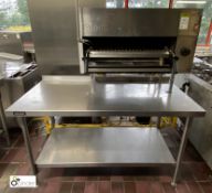Falcon gas fired Salamander, 1500mm x 800mm x 860mm, with stand/table