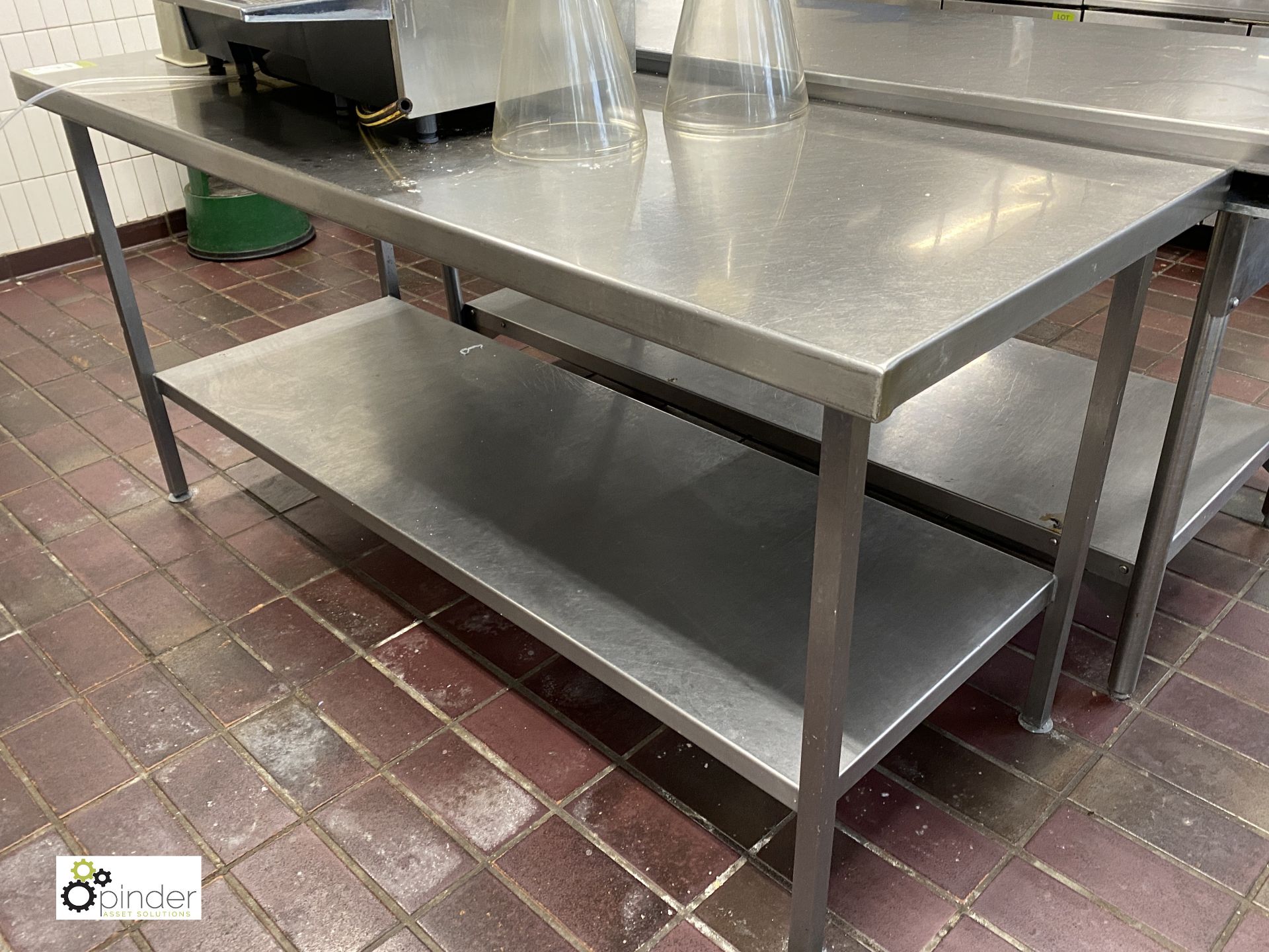Stainless steel Preparation Table, 1750mm x 690mm x 850mm, with undershelf - Image 2 of 2