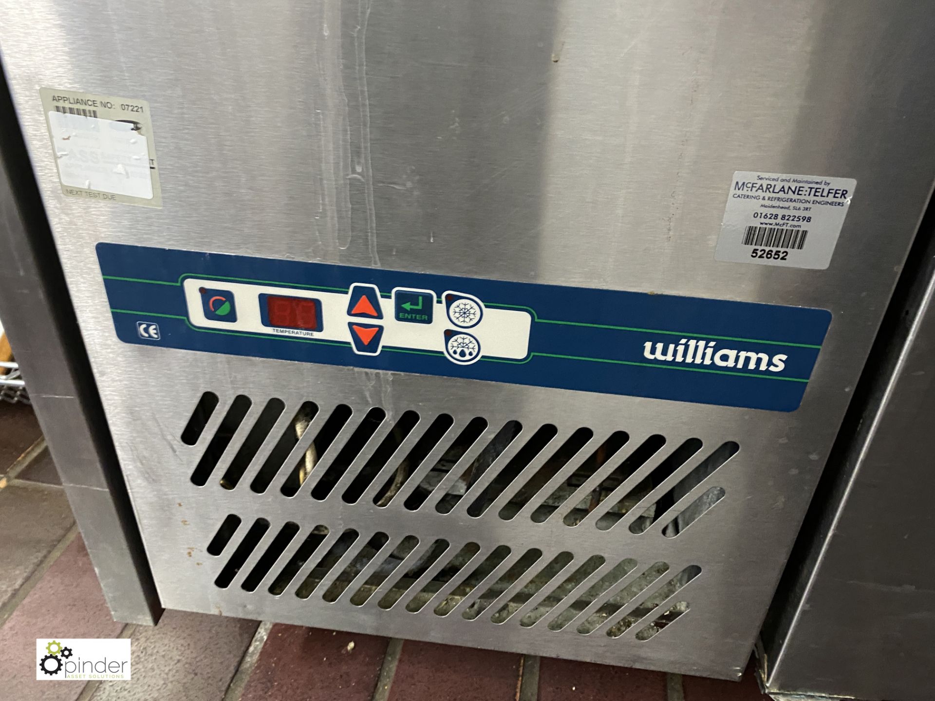 Williams stainless steel mobile triple door Chilled Counter, 240volts, 1900mm x 650mm x 860mm, - Image 5 of 5