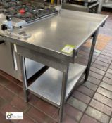 Stainless steel Preparation Table, 600mm x 900mm x 825mm, with Bonzer commercial can opener