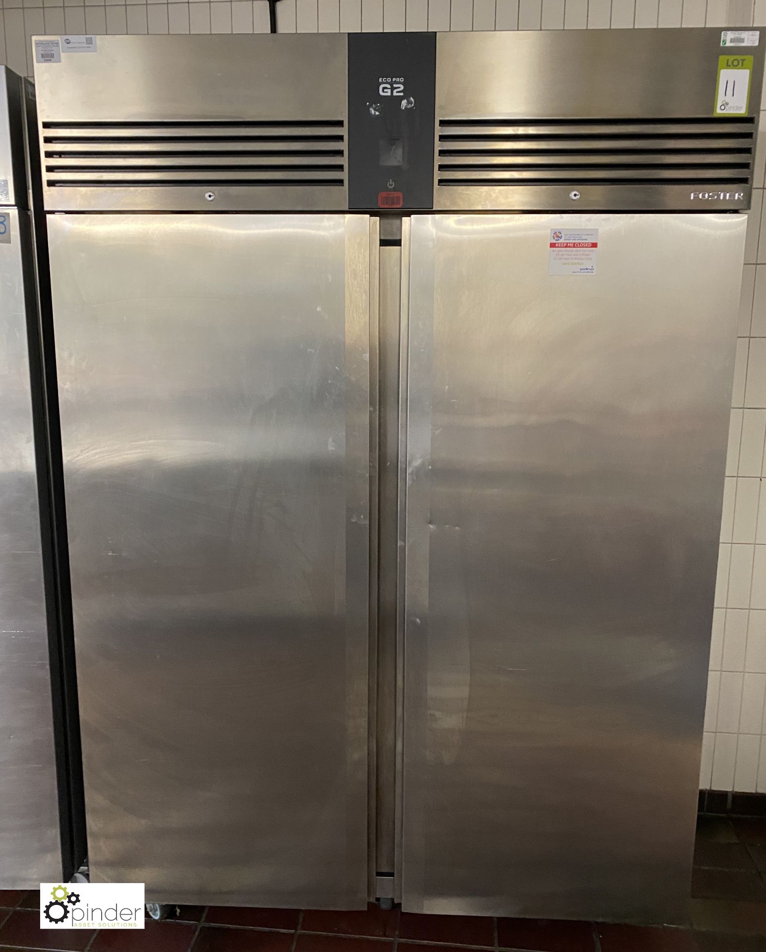 Foster EP1440L stainless steel double door mobile Freezer, 240volts