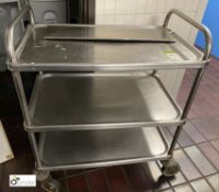 Stainless steel 3-tier Trolley, 800mm x 500mm