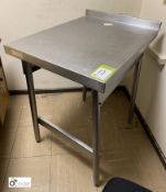 Stainless steel Preparation Table, 600mm x 800mm x 860mm, with rear lip