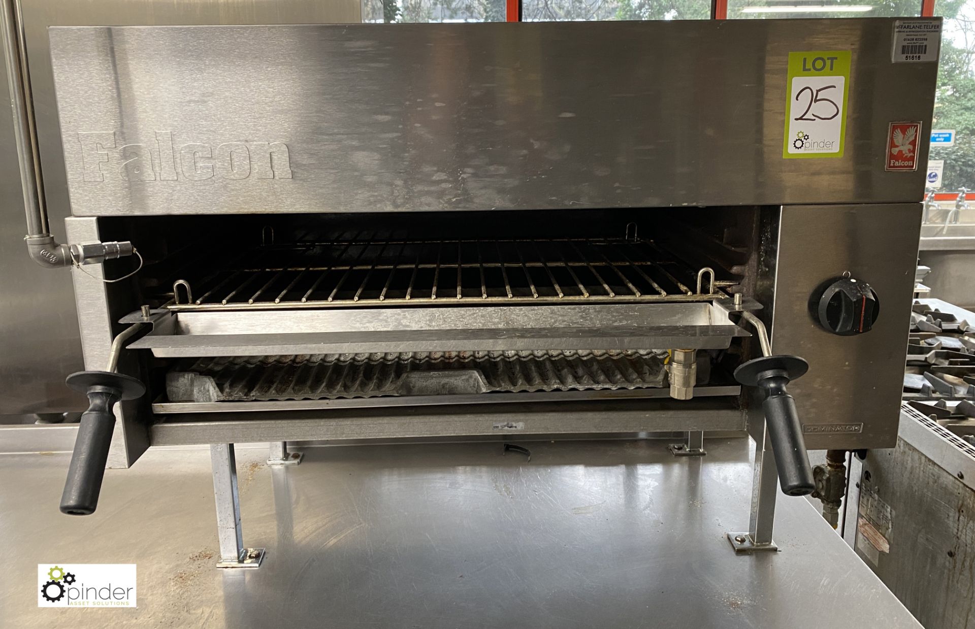 Falcon gas fired Salamander, 1500mm x 800mm x 860mm, with stand/table - Image 2 of 5