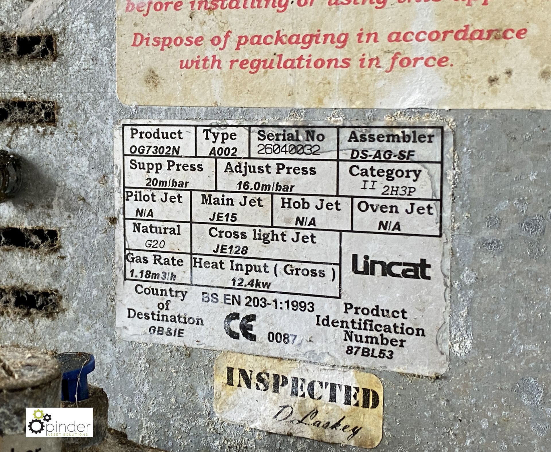 Lincat gas fired Salamander, mounted on stainless steel stand, 900mm x 770mm x 930mm - Image 4 of 4