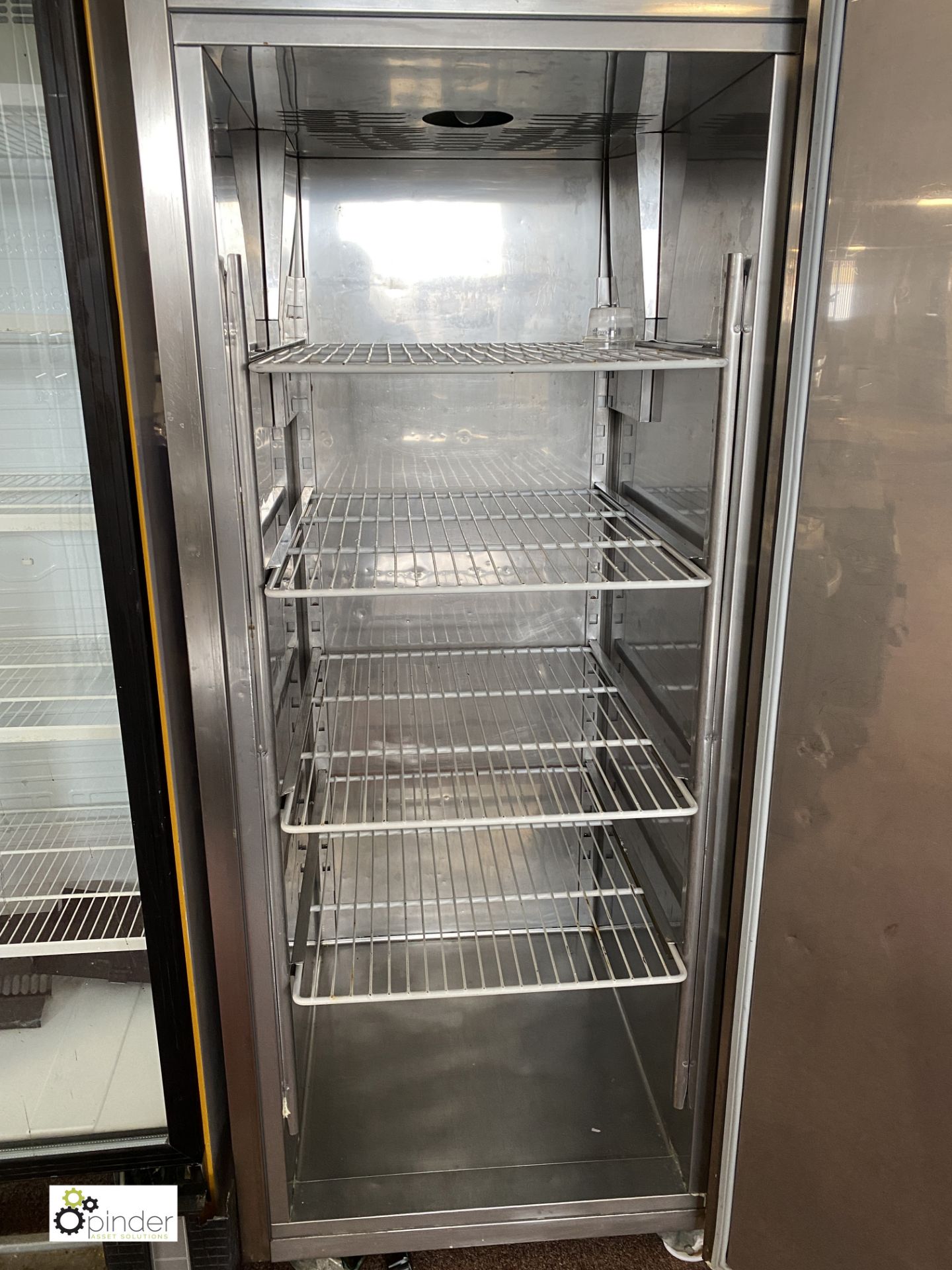 Caravell Scan Frost stainless steel single door mobile Fridge, 240volts, 600mm x 660mm x 1830mm - Image 3 of 3