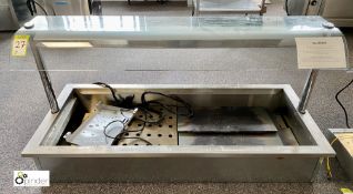 Stainless steel counter top Headed Servery Unit, 240volts, 1520mm x 660mm, with gantry heater and