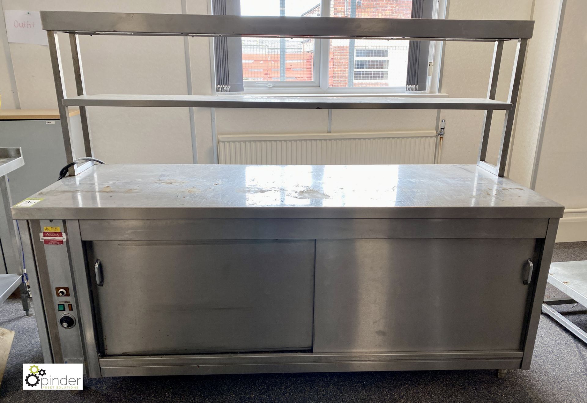 Stainless steel double side double door Heated Cabinet, 240volts, 2100mm x 750mm x 890mm, with