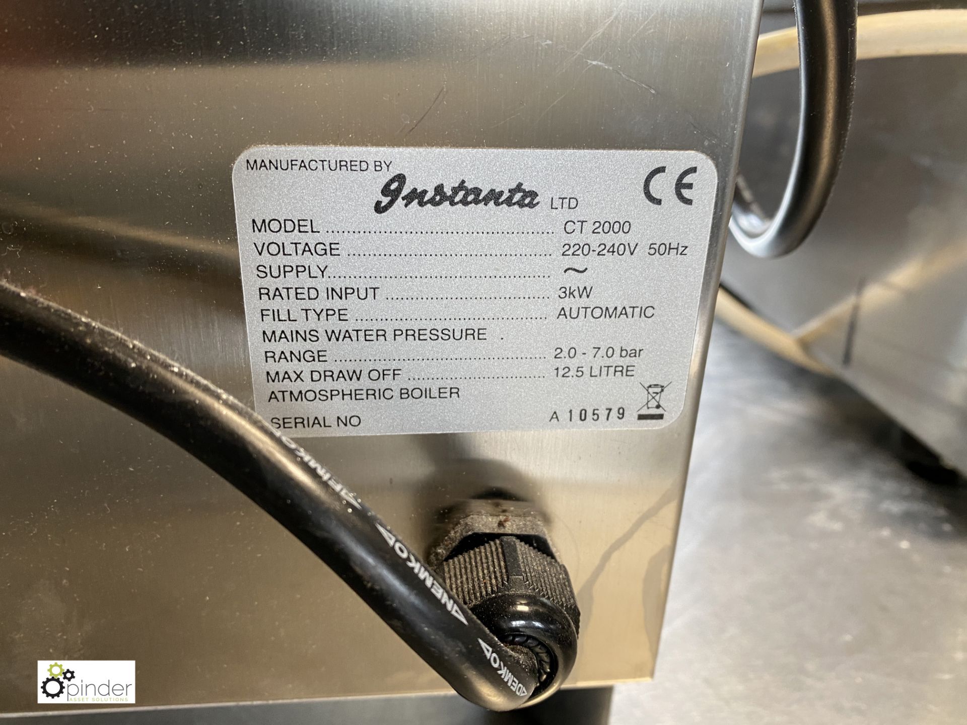 Instanta CT2000 counter top Water Boiler, 240volts - Image 3 of 3