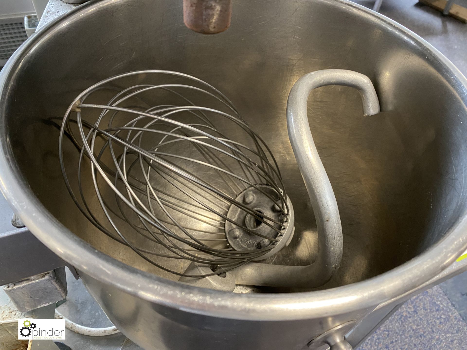 Crypto Peerless EM20 Planetary Food Mixer, 240volts, with bowl, whisk and dough hook, mounted on - Image 4 of 7