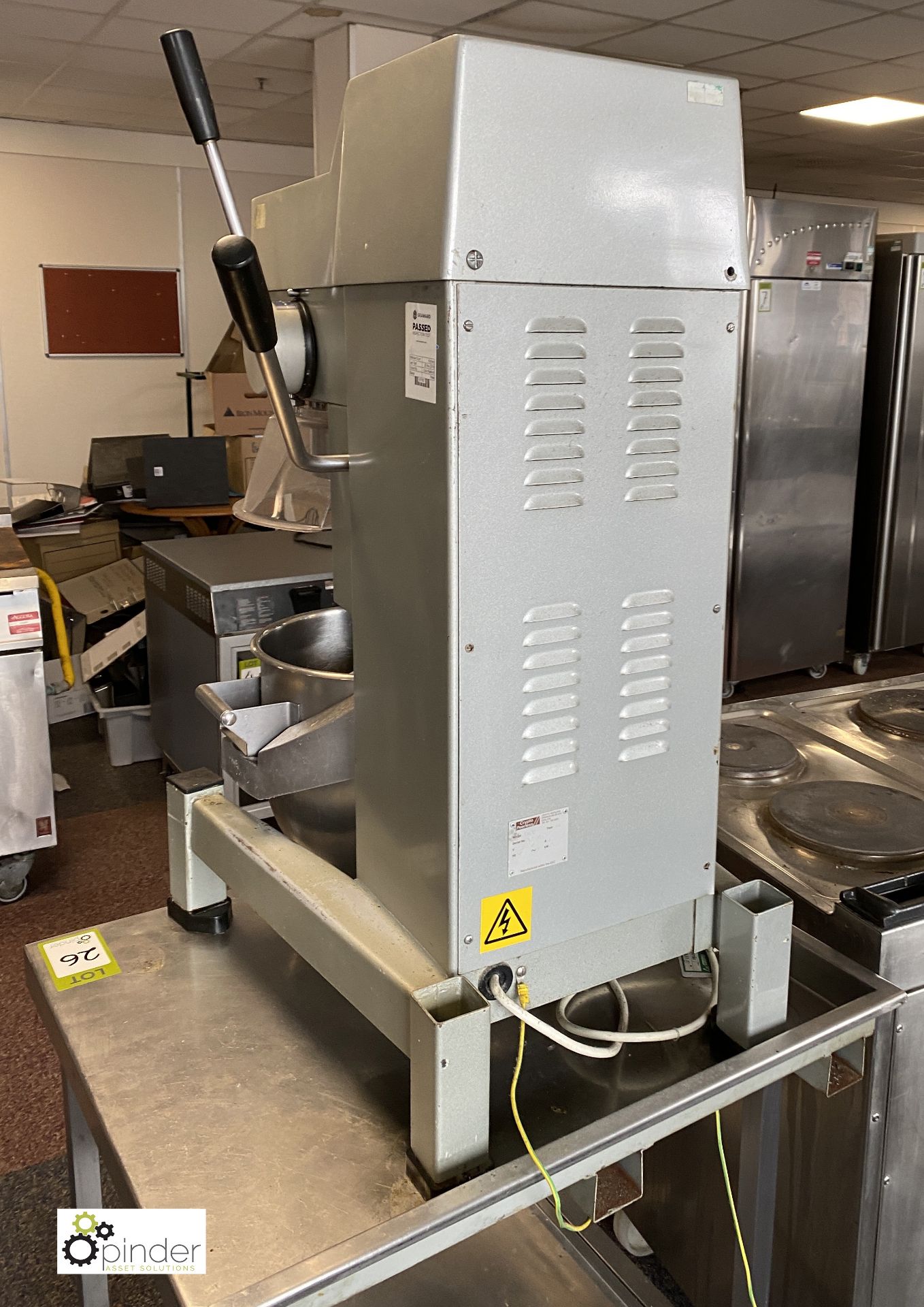 Crypto Peerless EM20 Planetary Food Mixer, 240volts, with bowl, whisk and dough hook, mounted on - Image 5 of 7