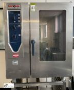 Rational CD101 Combi Dampfer Combi Oven, 10-tray, 400volts, mounted on stainless steel tray stand