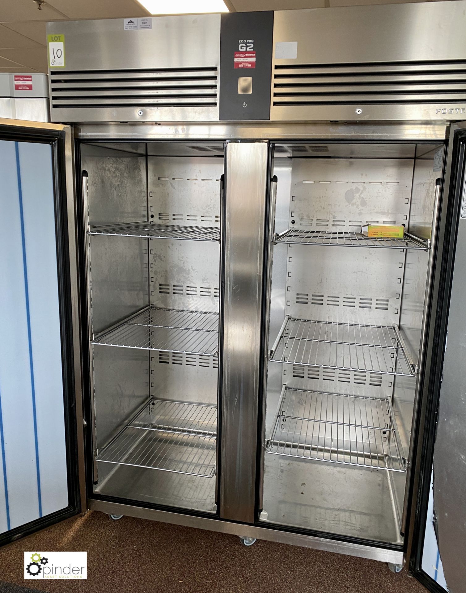 Foster Eco Pro G2 EP1440L stainless steel double door Freezer, 240volts, 1440mm x 840mm x 2060mm - Image 3 of 4