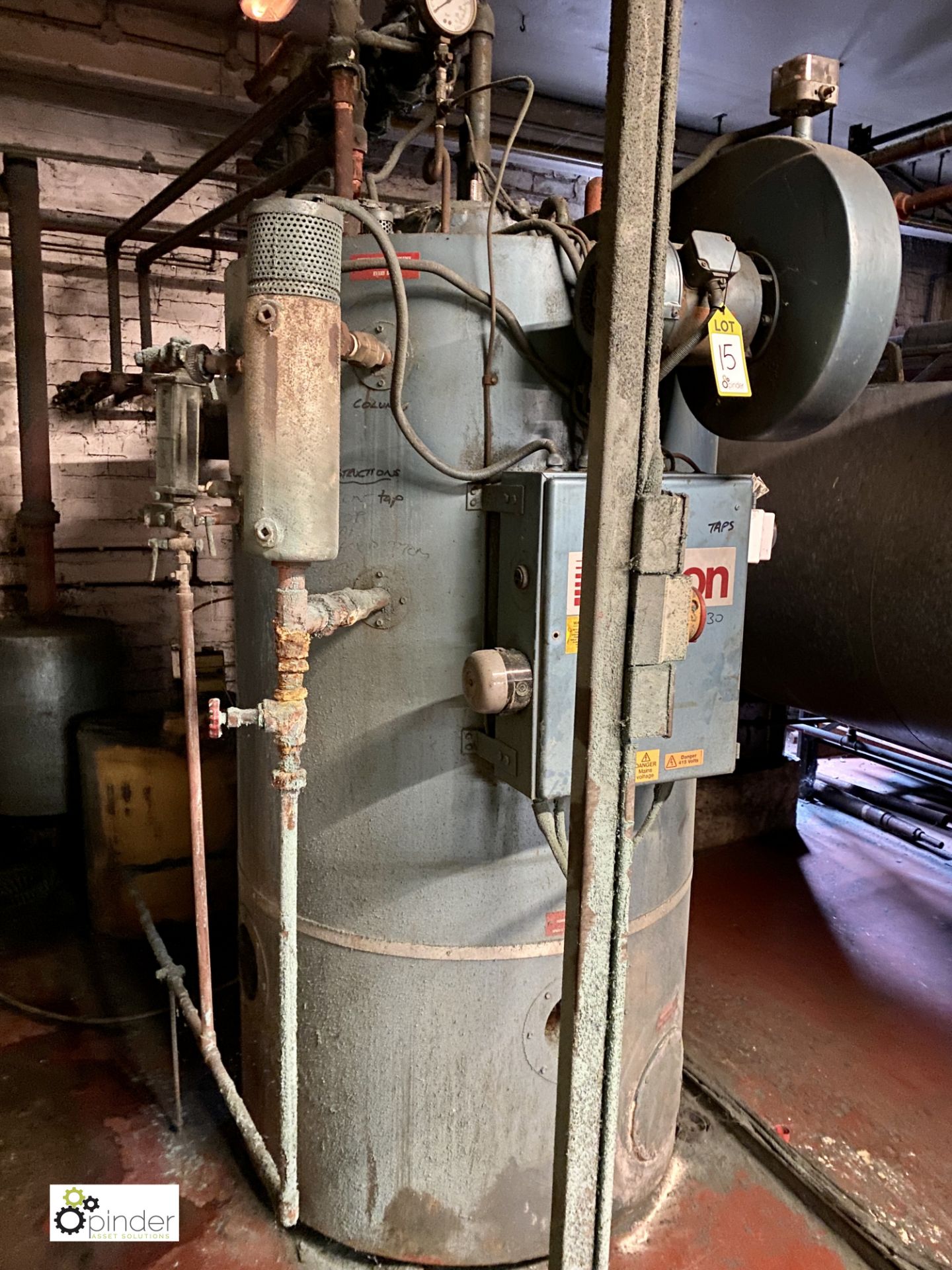 Fulton 20E Steam Boiler, design pressure 130psi, output 700lbs/hr, year Dec 1990, serial number 6218 - Image 2 of 5