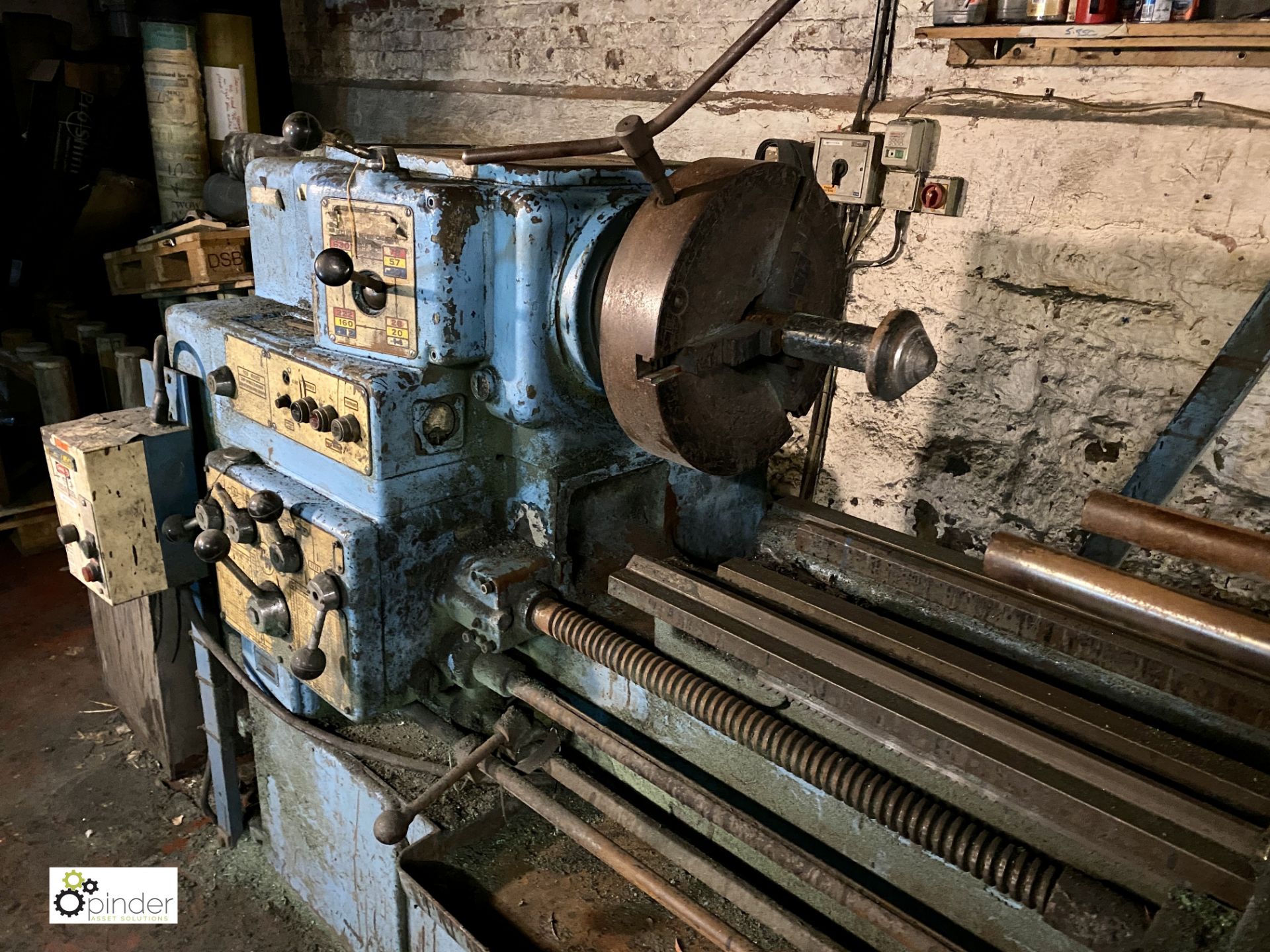 Town Woodhouse 85 Centre Lathe, 2800mm BC x 500mm swing, with Remco belt grinding attachment, - Image 4 of 10