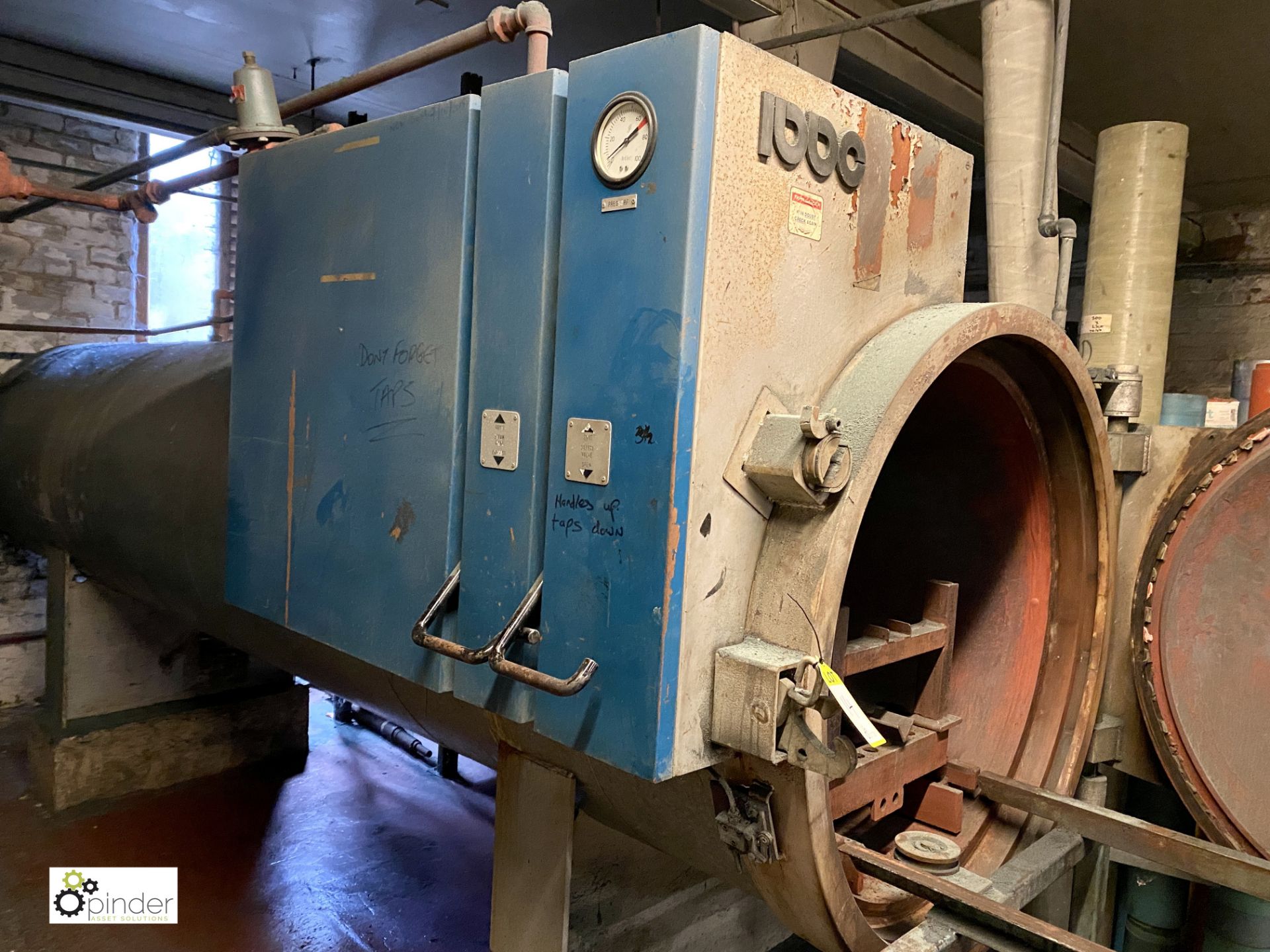 Leeds & Bradford Boiler Company Autoclave, year 1991, MWP 65 PSI, chamber size 3300mm x 900mm - Image 2 of 9