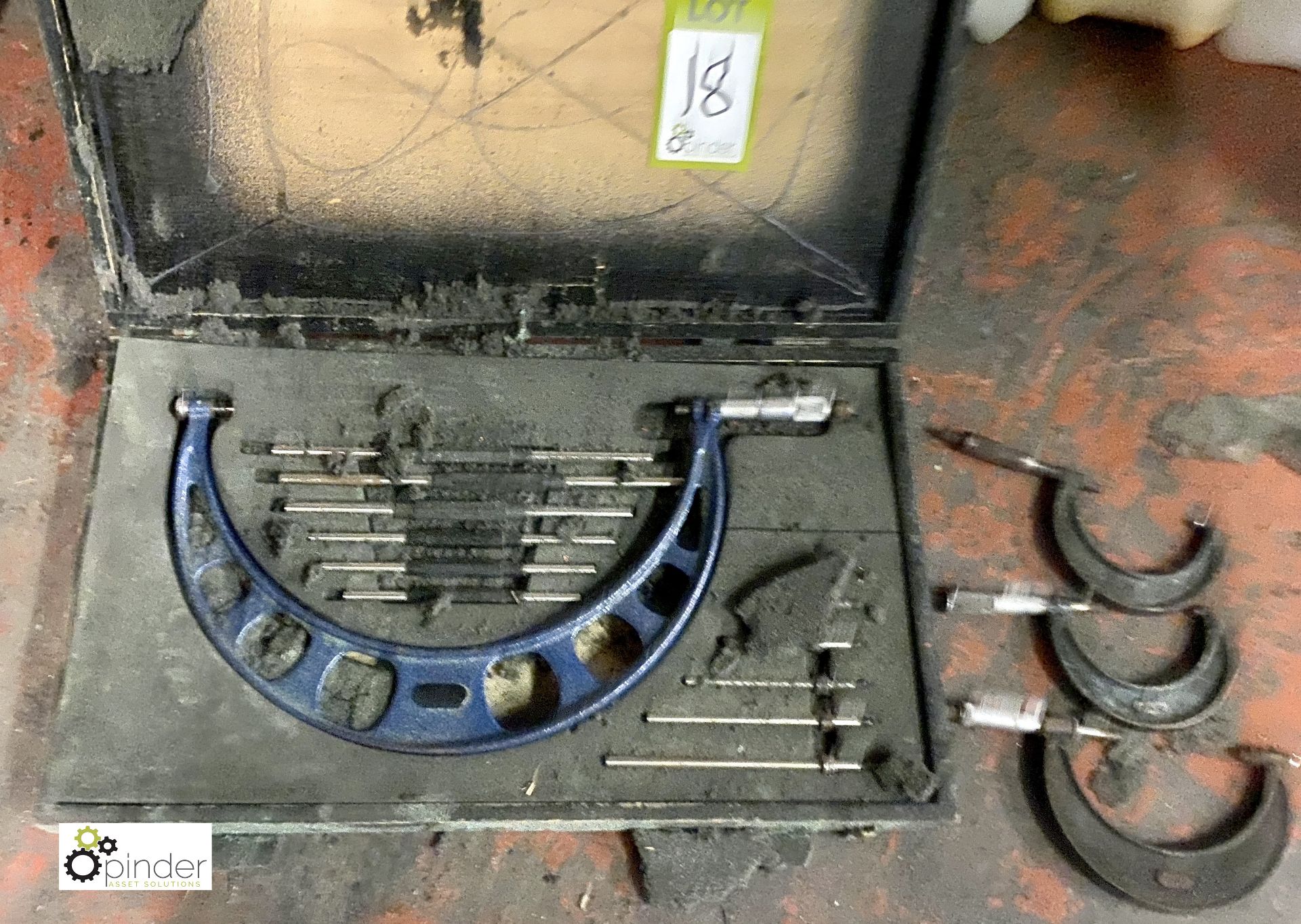 Outside Micrometer with gauge blocks including case, and 3 various Outside Micrometers - Image 4 of 4