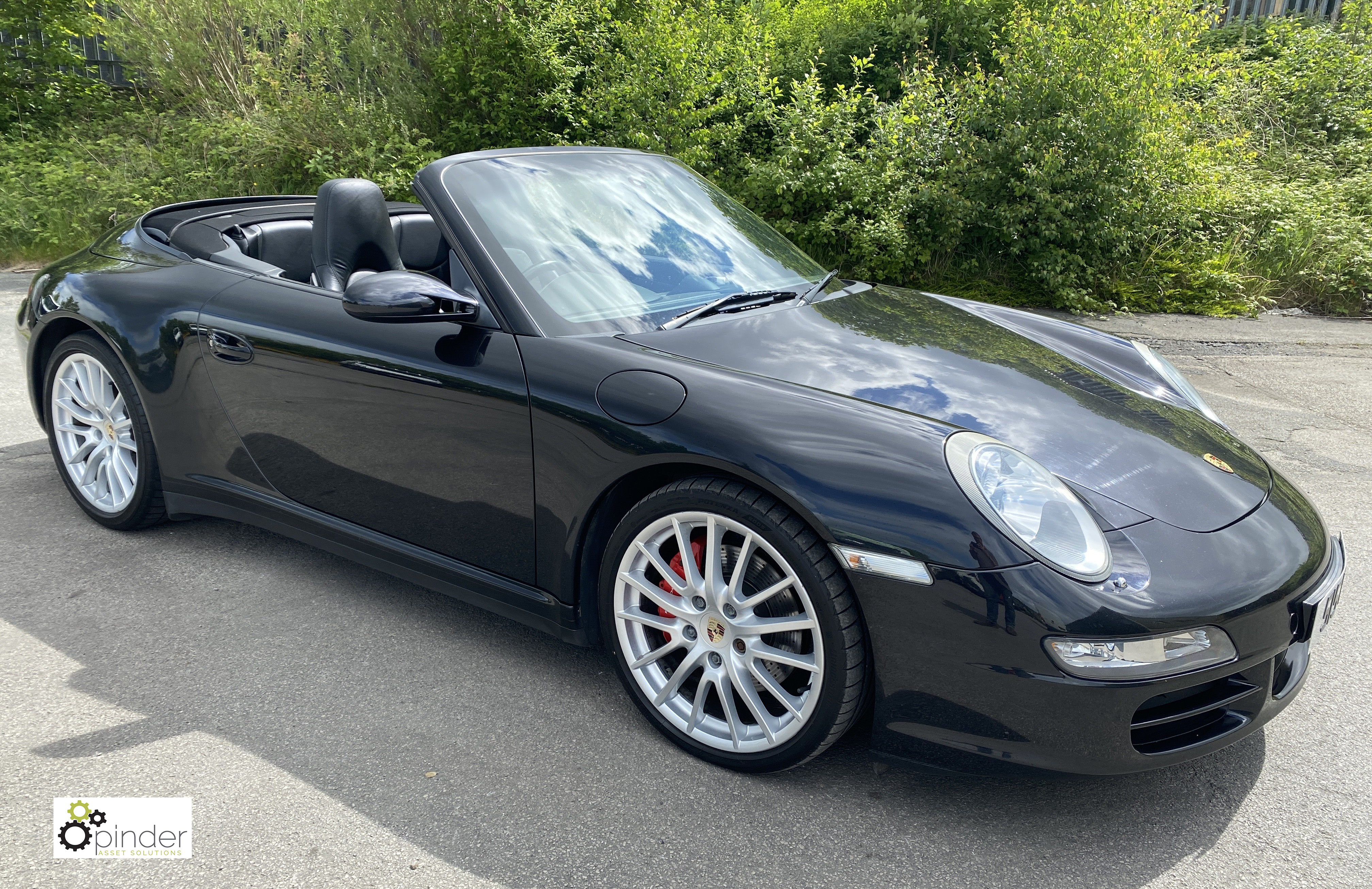 Porsche 911 (997) Carrera 4 S Convertible, 6-speed manual, black, Registration: LF06 CZE; Date of