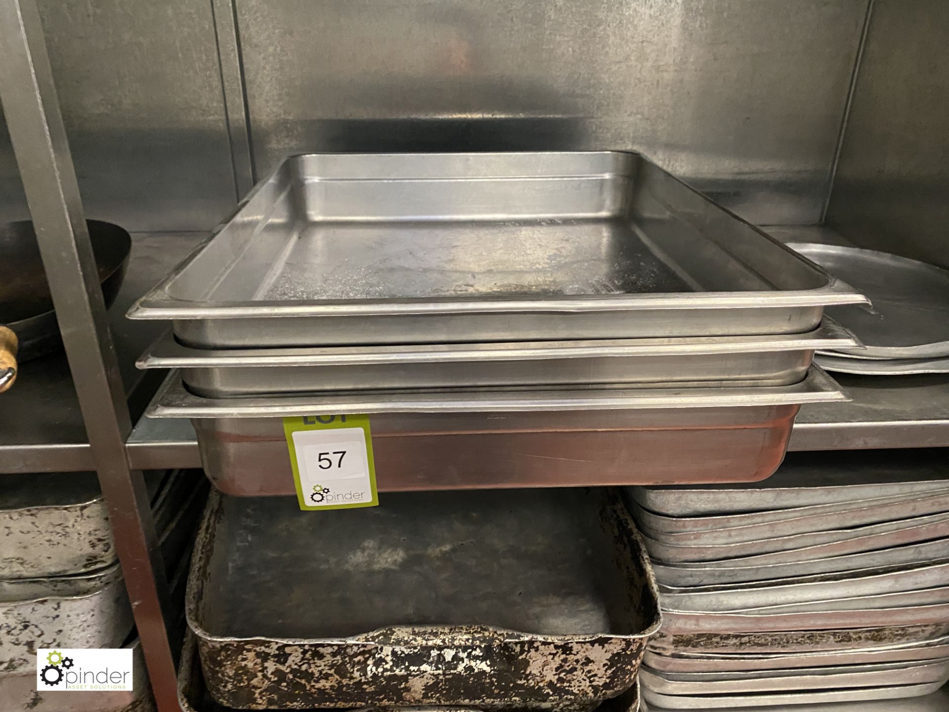 Quantity Baking Trays, etc, to rack (rack not included – lot 56) (lot location – Parkview Restaurant - Image 2 of 7