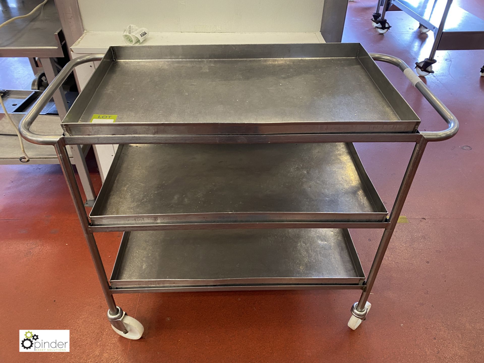 Stainless steel 3-tier Trolley, 900mm x 550mm x 950mm (lot location – Parkview Restaurant - Image 2 of 3