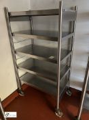 Stainless steel mobile 5-shelf Rack, 900mm x 600mm x 1640mm (lot location – Parkview Restaurant