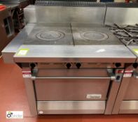 Garland stainless steel gas fired Contact Range, with 2 bullseye top and single oven, 870mm x